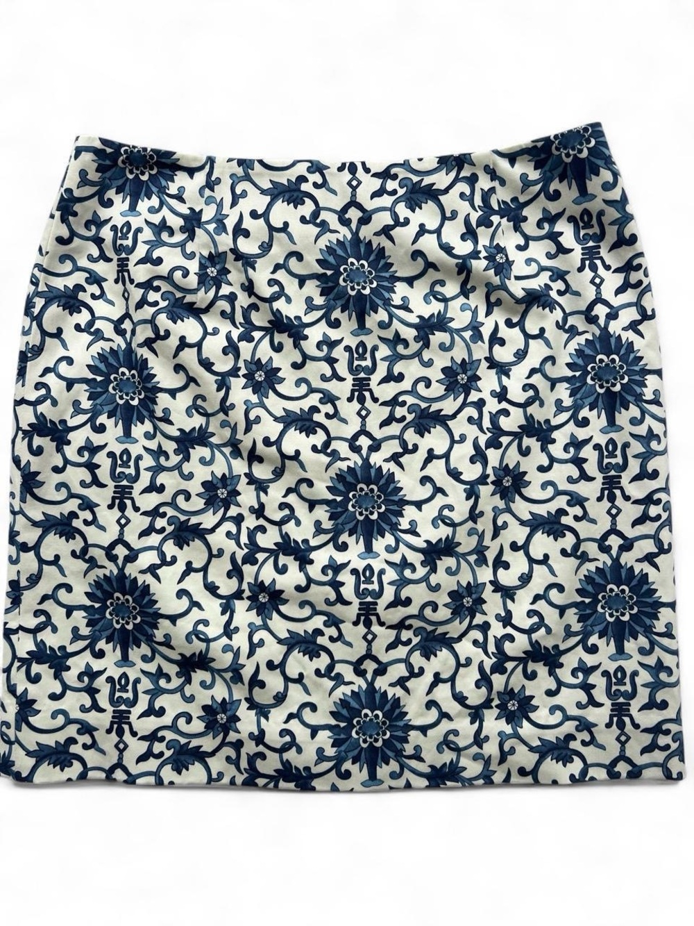 Ralph Lauren Floral Mini Skirt / blue + white / size 6 Petite / NWOT